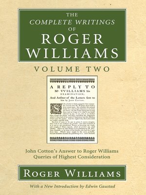 cover image of The Complete Writings of Roger Williams, Volume 2